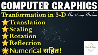 Transformation in 3D with numericals [upl. by Rett]