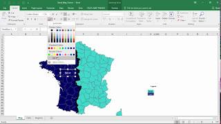 How to build custom regions in Excel Map France Example for French Departments [upl. by Duky4]