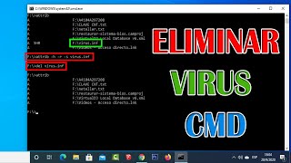 Como Eliminar Virus Ocultos desde CMD en Windows 10  RESUELTO [upl. by Yruy429]