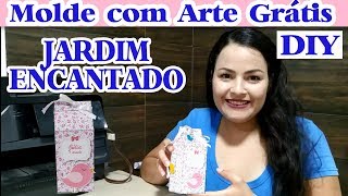 DIY  COMO FAZER LEMBRANCINHA NO TEMA JARDIM ENCANTADO  ARTE GRÁTIS [upl. by Anilev]