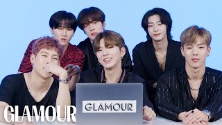 Monsta X Watches Fan Covers on YouTube  Part 1  Glamour [upl. by Etnohs]