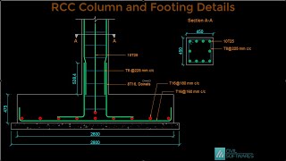 Reinforced Concrete Column and Footing  Column and Footing Reinforcement [upl. by Golda549]