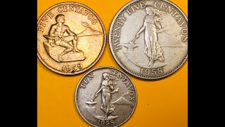 Philippines 19589 Collection  Value  Five Centavos  Ten Centavos Twenty Five Centavos Pilipinas [upl. by Libbey]