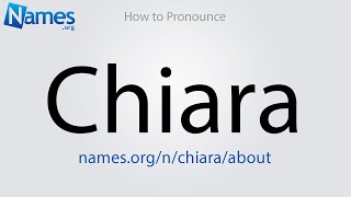 How to Pronounce Chiara [upl. by Asaret]