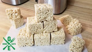 The Classic Rice Krispies Treats Recipe  GoodEats420com [upl. by Enixam]