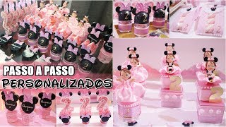 Como fazer personalizados de festa tema Minnie  PASSO A PASSO [upl. by Aynnek213]