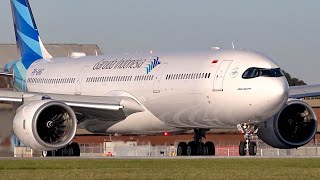 BRILLIANT Garuda INDONESIA A330 Neo Take off amp Landing  A330 Neo  Melbourne Airport Plane Spotting [upl. by Lemrej]