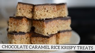 Chocolate Caramel Rice Krispy Treats [upl. by Novehc]