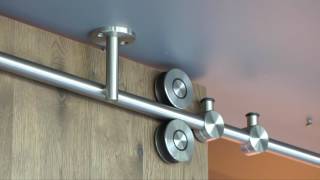 Modern Barn Door Hardware amp Features [upl. by Nelleyram]