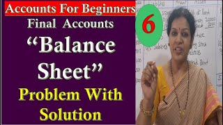 28 Simple Problem To Workout quotBalance Sheet quot In Final Accounts [upl. by Meg150]