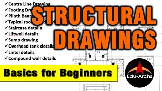 Structural Drawing  Basics for Beginners  A Guide to Structural Drawings for HomesFlats EduArchs [upl. by Mulcahy]