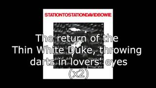 Station to Station  David Bowie  Lyrics [upl. by Nohsyar]