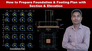 How to prepare foundation plan and footing section drawing [upl. by Anirbed449]