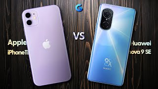 Huawei nova 9 SE vs iPhone 11  huawei watch [upl. by Artenak795]