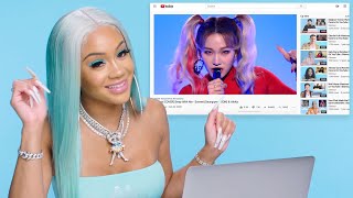 Saweetie Watches Fan Covers On TikTok and YouTube  Glamour [upl. by Leikeze]