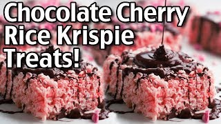 How To Make Rice Krispie Treats Chocolate Covered Cherry Rice Krispie Treats Recipe [upl. by Enyaht]