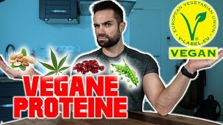 DIE BESTEN VEGANEN PROTEINE  MUSKELAUFBAU [upl. by Nirhtak]