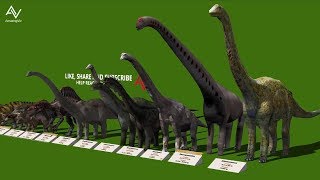 Dinosaur Size Comparison 3D  Smallest to Biggest [upl. by Eob]