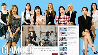 TWICE Watches Fan Covers on YouTube  Glamour [upl. by Anirtik555]