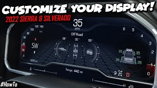 How To Customize Your 2022 Sierra amp Silverado Gauge Cluster [upl. by Ydnec]