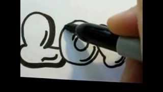 Graffiti Letters How To Draw Graffiti Letters  Bubble Letters [upl. by Eetak]