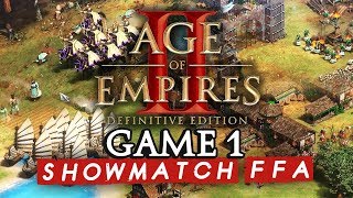 Age of Empires II FFA  Game 1 ShowMatch 2000€ Cash prize [upl. by Ahsilet]