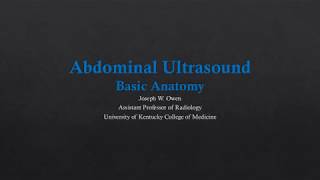 Abdominal US  Basic Anatomy [upl. by O'Reilly]