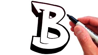 How to Draw the Letter B in Graffiti Style  EASY [upl. by Srevart247]