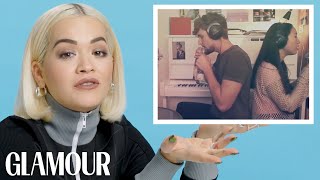 Rita Ora Watches Fan Covers on YouTube  Glamour [upl. by Tonya]