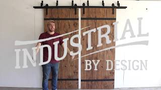 StepByStep Double Bypass Barn Door Hardware Installation  Industrial By Design [upl. by Erait]