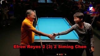 VLOG 96 Efren Reyes vs 1 Female World Champion Siming Chen Exhibition [upl. by Byrd]