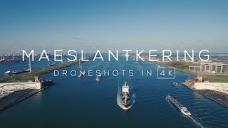 Maeslantkering Hoek van Holland in 4K  Drone video [upl. by Airdnahs]