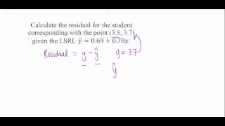 Calculating a residual [upl. by Gastineau575]