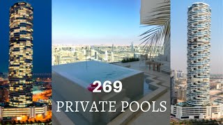 FIVE Jumeirah Village Hotel Dubai  Luxury Sky Villa w Pool [upl. by Gardol]