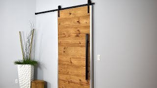 How I Made My Sliding Barn Door  Rustic Modern [upl. by Jerrilyn]