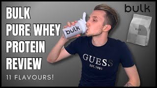 Bulk Powders Pure Whey Protein Review  11 Flavours [upl. by Aiet]