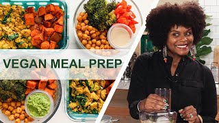 How To Meal Prep 12 Easy Vegan Recipes In 90 Minutes For A Beginner [upl. by Yecak270]