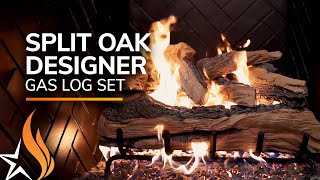 Split Oak Designer Plus Vented Gas Logs  Designer Series  Real Fyre [upl. by Danae718]