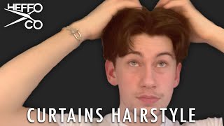 How To Style a Middle Parting  Curtain Hairstyle [upl. by Anyek]