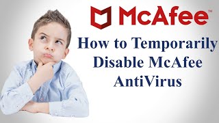 How to Temporarily disable McAfee in Windows Windows 10 Firewall  Antivirus [upl. by Guss]