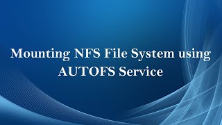 Mounting NFS File System using AUTOFS Service Tamil [upl. by Inessa]