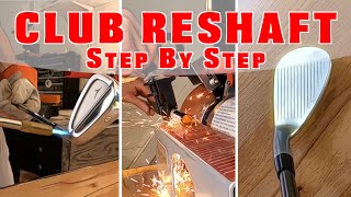 GOLF CLUB BUILD  How to reshaft your irons Step by Step [upl. by Hurless436]