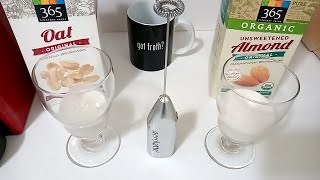 Oat Milk vs Almond Milk part 2 Frothing Test [upl. by Repsac]