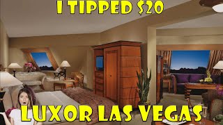 Luxor Pyramid King Suite Tour  20 Upgrade Las Vegas [upl. by Bethel702]