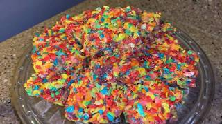 THE BEST FRUITY PEBBLES RICE KRISPIES TREAT BARS 2020 [upl. by Zetrac]