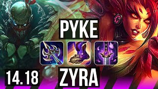 PYKE amp KaiSa vs ZYRA amp Ezreal SUP  Legendary 22k DMG 14414 800 games  EUW Master  1418 [upl. by Liatrice]