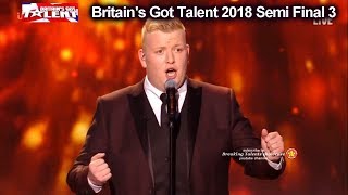 Gruffydd Wyn Roberts Opera Singer STANDING OVATION Britains Got Talent 2018 Semi Final 3 BGT S12E10 [upl. by Matti]