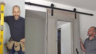 How to Install a Hanging Barn Door [upl. by Towill788]