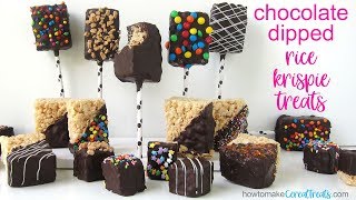 Chocolate Dipped Rice Krispie Treats [upl. by Almeida930]