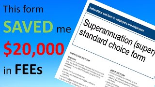 SUPERANNUATION standard choice form  EXPLAINED [upl. by Erdman42]